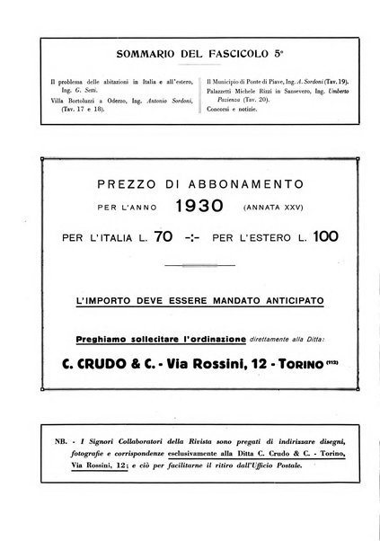 L'architettura italiana periodico mensile di costruzione e di architettura pratica