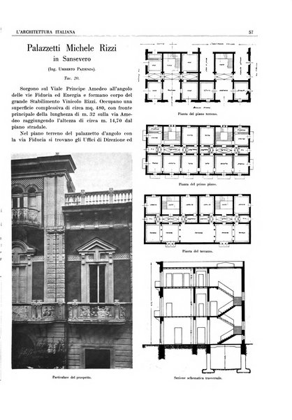 L'architettura italiana periodico mensile di costruzione e di architettura pratica