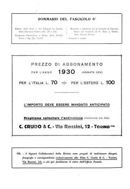 L'architettura italiana periodico mensile di costruzione e di architettura pratica