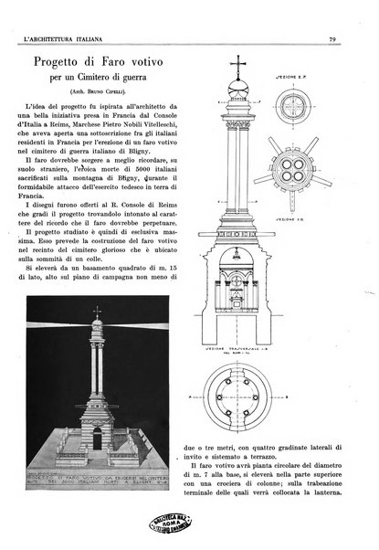 L'architettura italiana periodico mensile di costruzione e di architettura pratica