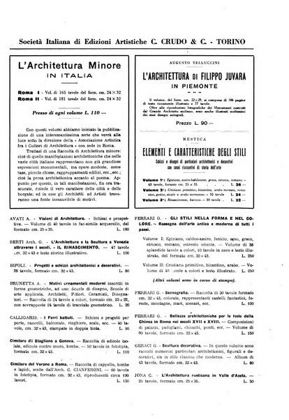 L'architettura italiana periodico mensile di costruzione e di architettura pratica