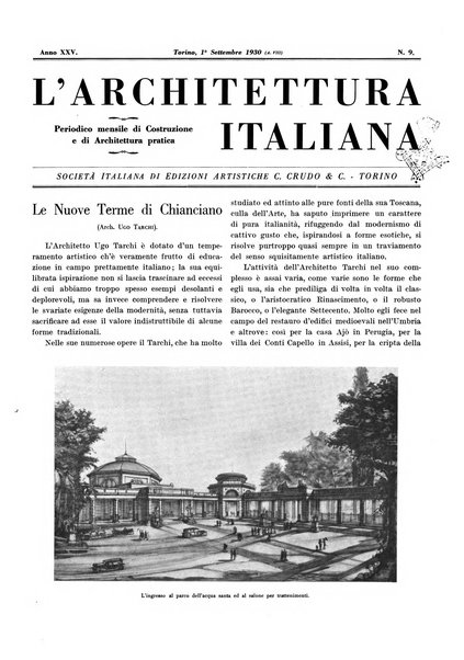 L'architettura italiana periodico mensile di costruzione e di architettura pratica