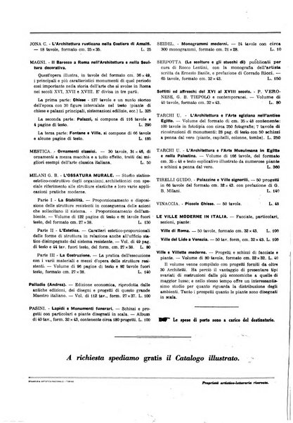 L'architettura italiana periodico mensile di costruzione e di architettura pratica