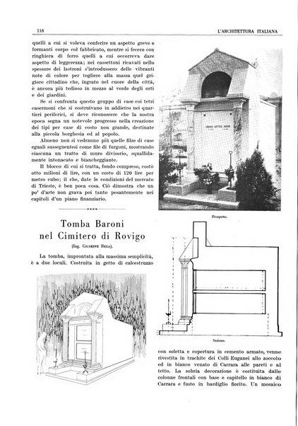 L'architettura italiana periodico mensile di costruzione e di architettura pratica