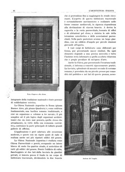 L'architettura italiana periodico mensile di costruzione e di architettura pratica