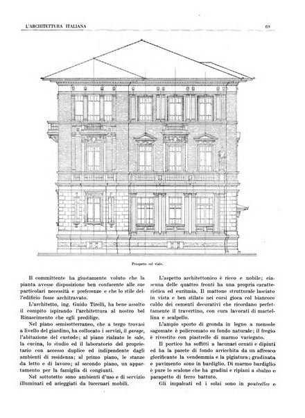 L'architettura italiana periodico mensile di costruzione e di architettura pratica