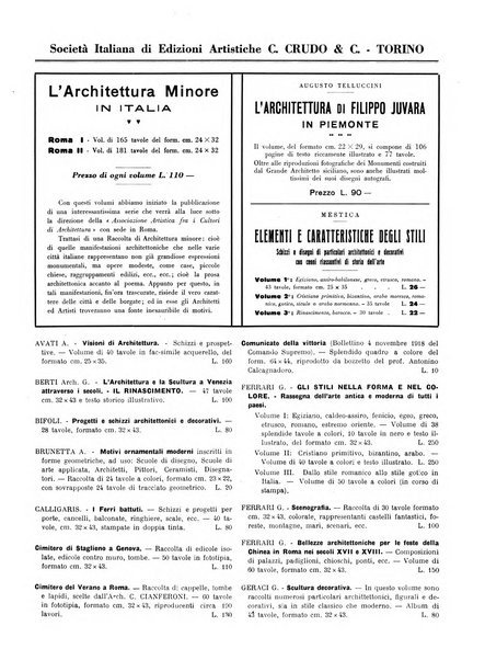 L'architettura italiana periodico mensile di costruzione e di architettura pratica