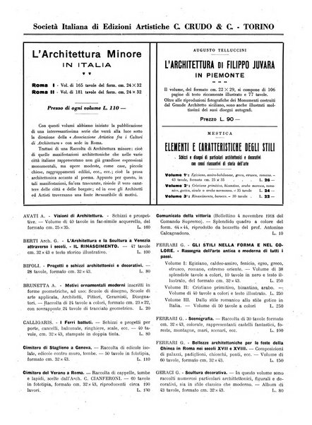 L'architettura italiana periodico mensile di costruzione e di architettura pratica