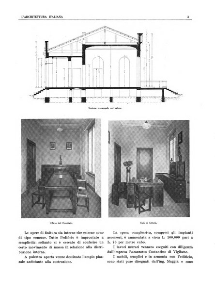 L'architettura italiana periodico mensile di costruzione e di architettura pratica