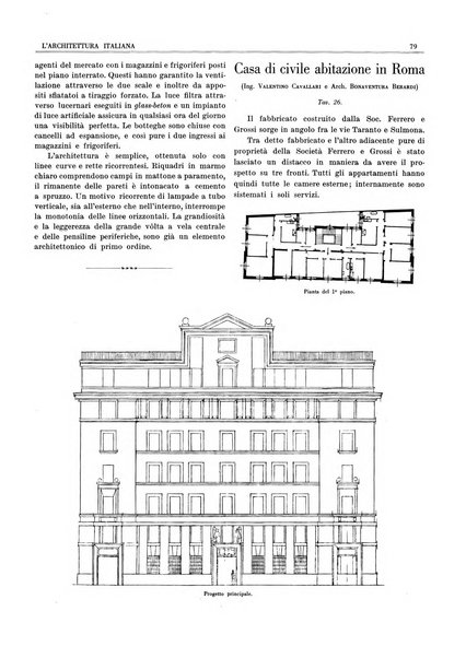 L'architettura italiana periodico mensile di costruzione e di architettura pratica