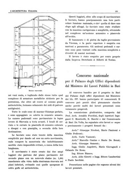 L'architettura italiana periodico mensile di costruzione e di architettura pratica