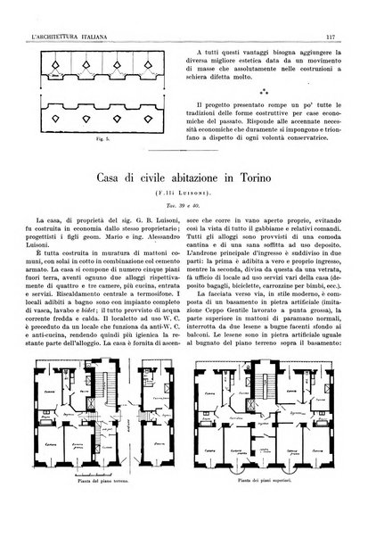 L'architettura italiana periodico mensile di costruzione e di architettura pratica