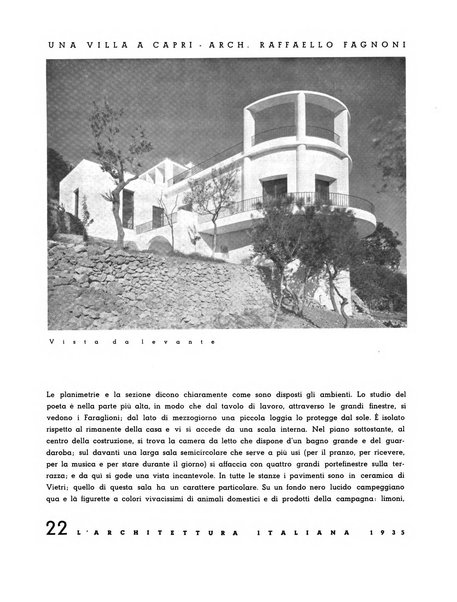 L'architettura italiana periodico mensile di costruzione e di architettura pratica