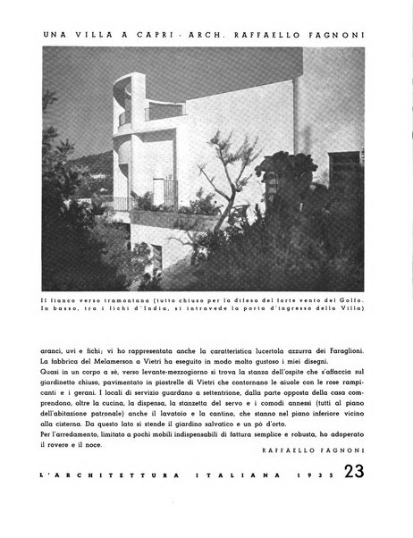 L'architettura italiana periodico mensile di costruzione e di architettura pratica