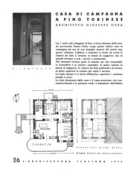 L'architettura italiana periodico mensile di costruzione e di architettura pratica