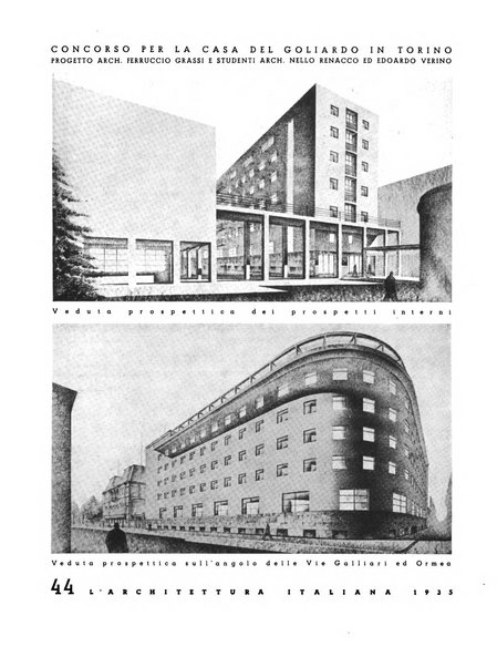 L'architettura italiana periodico mensile di costruzione e di architettura pratica