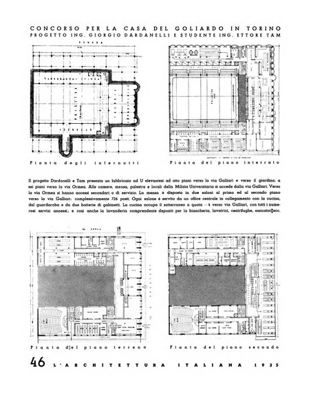 L'architettura italiana periodico mensile di costruzione e di architettura pratica