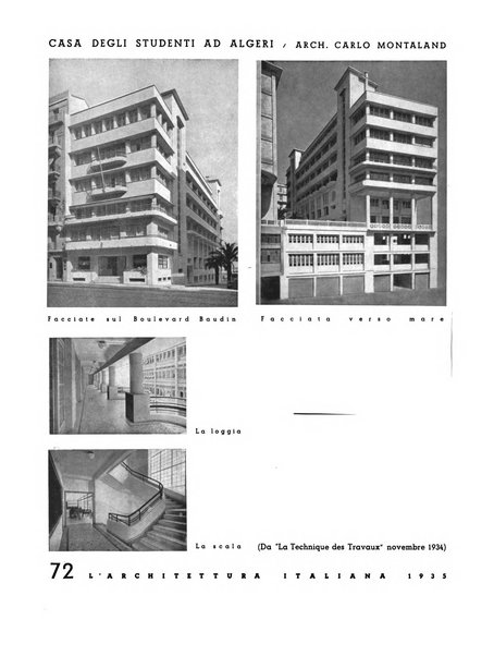 L'architettura italiana periodico mensile di costruzione e di architettura pratica