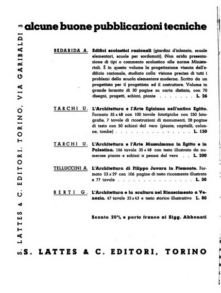 L'architettura italiana periodico mensile di costruzione e di architettura pratica