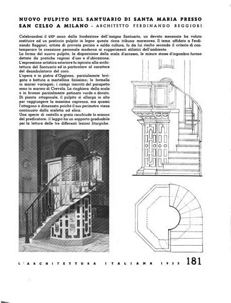 L'architettura italiana periodico mensile di costruzione e di architettura pratica