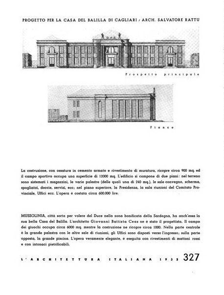 L'architettura italiana periodico mensile di costruzione e di architettura pratica