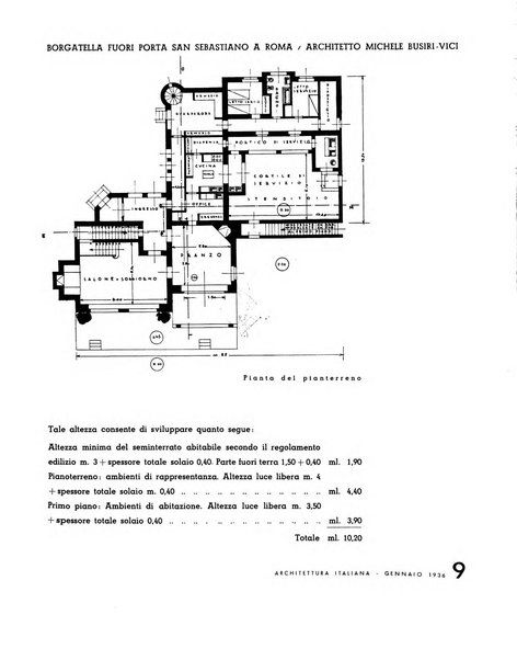 L'architettura italiana periodico mensile di costruzione e di architettura pratica