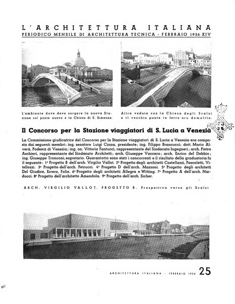 L'architettura italiana periodico mensile di costruzione e di architettura pratica