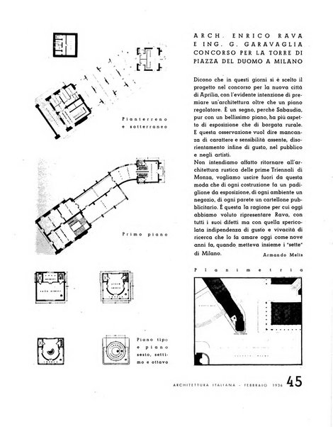 L'architettura italiana periodico mensile di costruzione e di architettura pratica