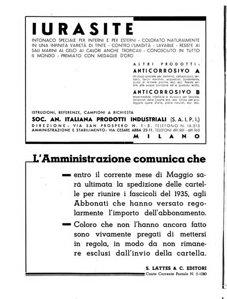 L'architettura italiana periodico mensile di costruzione e di architettura pratica