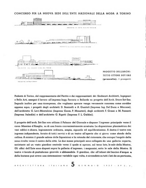 L'architettura italiana periodico mensile di costruzione e di architettura pratica