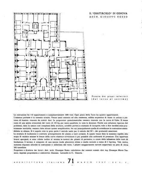 L'architettura italiana periodico mensile di costruzione e di architettura pratica