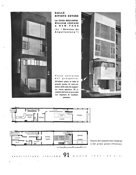 L'architettura italiana periodico mensile di costruzione e di architettura pratica