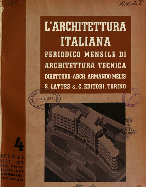 L'architettura italiana periodico mensile di costruzione e di architettura pratica