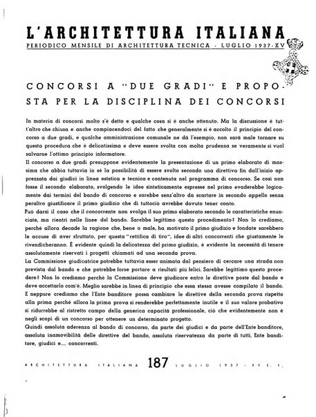 L'architettura italiana periodico mensile di costruzione e di architettura pratica