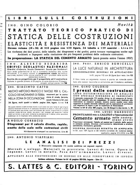 L'architettura italiana periodico mensile di costruzione e di architettura pratica