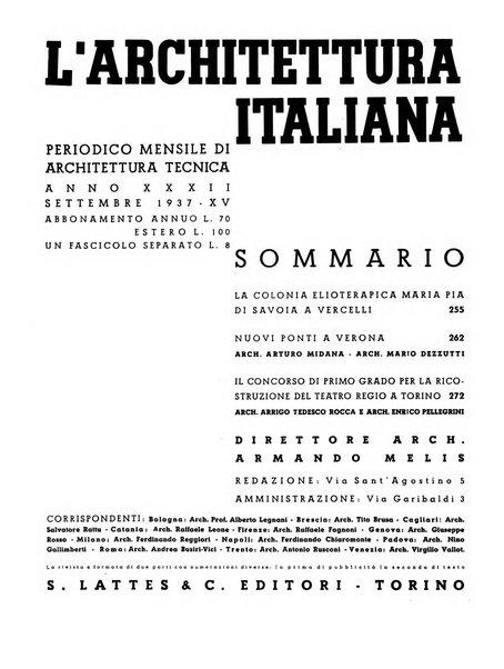 L'architettura italiana periodico mensile di costruzione e di architettura pratica