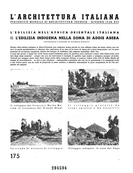 L'architettura italiana periodico mensile di costruzione e di architettura pratica