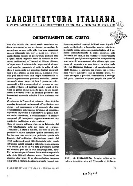 L'architettura italiana periodico mensile di costruzione e di architettura pratica