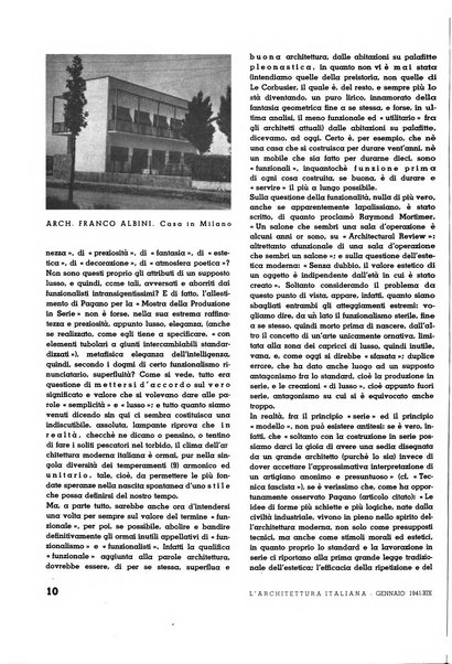 L'architettura italiana periodico mensile di costruzione e di architettura pratica