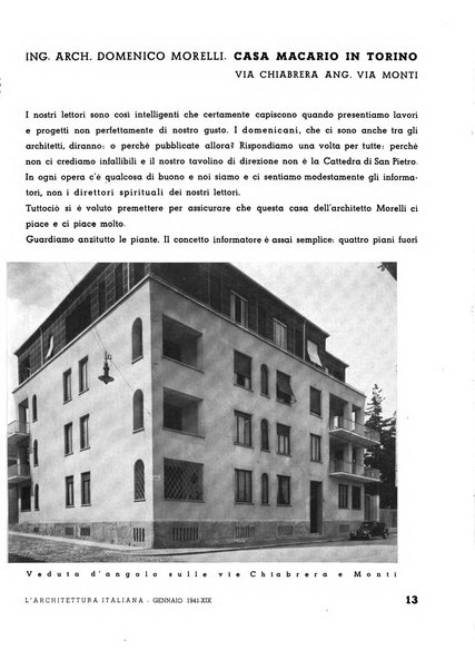 L'architettura italiana periodico mensile di costruzione e di architettura pratica