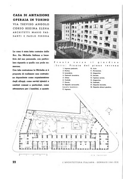 L'architettura italiana periodico mensile di costruzione e di architettura pratica