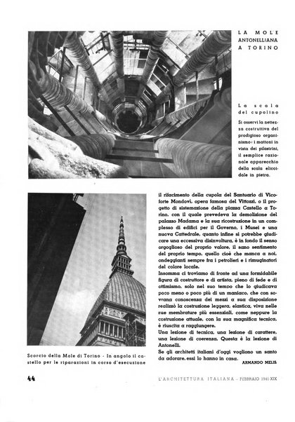 L'architettura italiana periodico mensile di costruzione e di architettura pratica