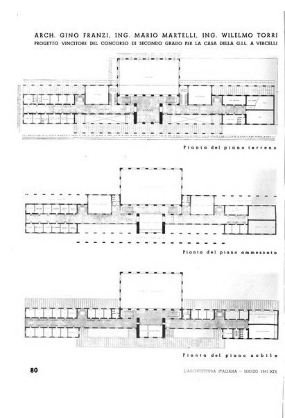 L'architettura italiana periodico mensile di costruzione e di architettura pratica