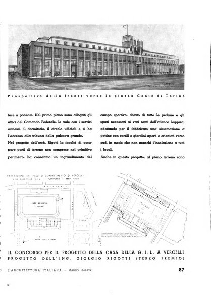 L'architettura italiana periodico mensile di costruzione e di architettura pratica