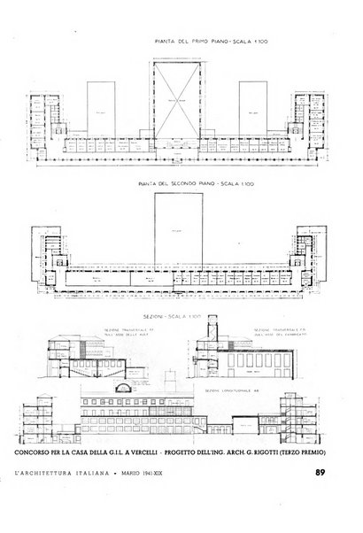 L'architettura italiana periodico mensile di costruzione e di architettura pratica