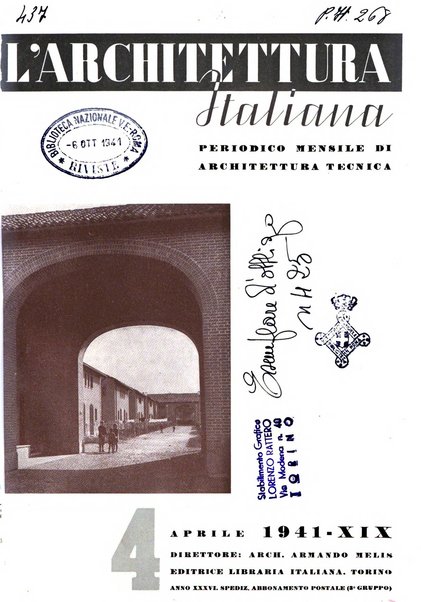 L'architettura italiana periodico mensile di costruzione e di architettura pratica