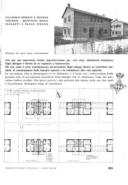 L'architettura italiana periodico mensile di costruzione e di architettura pratica