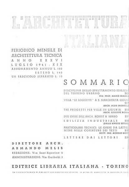 L'architettura italiana periodico mensile di costruzione e di architettura pratica