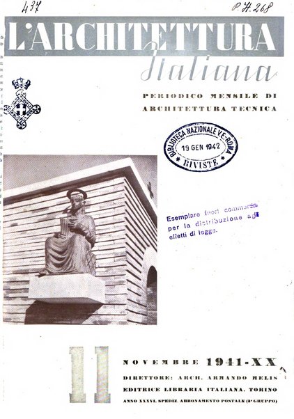 L'architettura italiana periodico mensile di costruzione e di architettura pratica