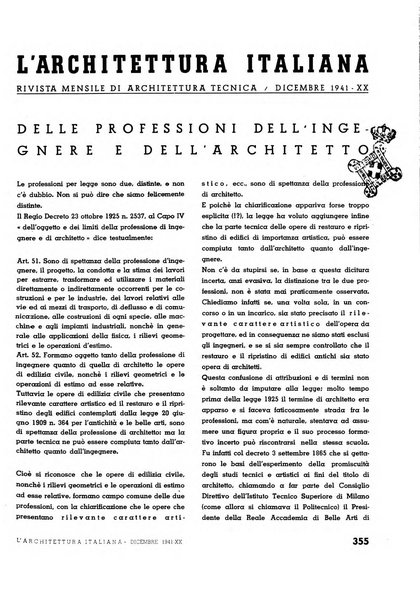 L'architettura italiana periodico mensile di costruzione e di architettura pratica